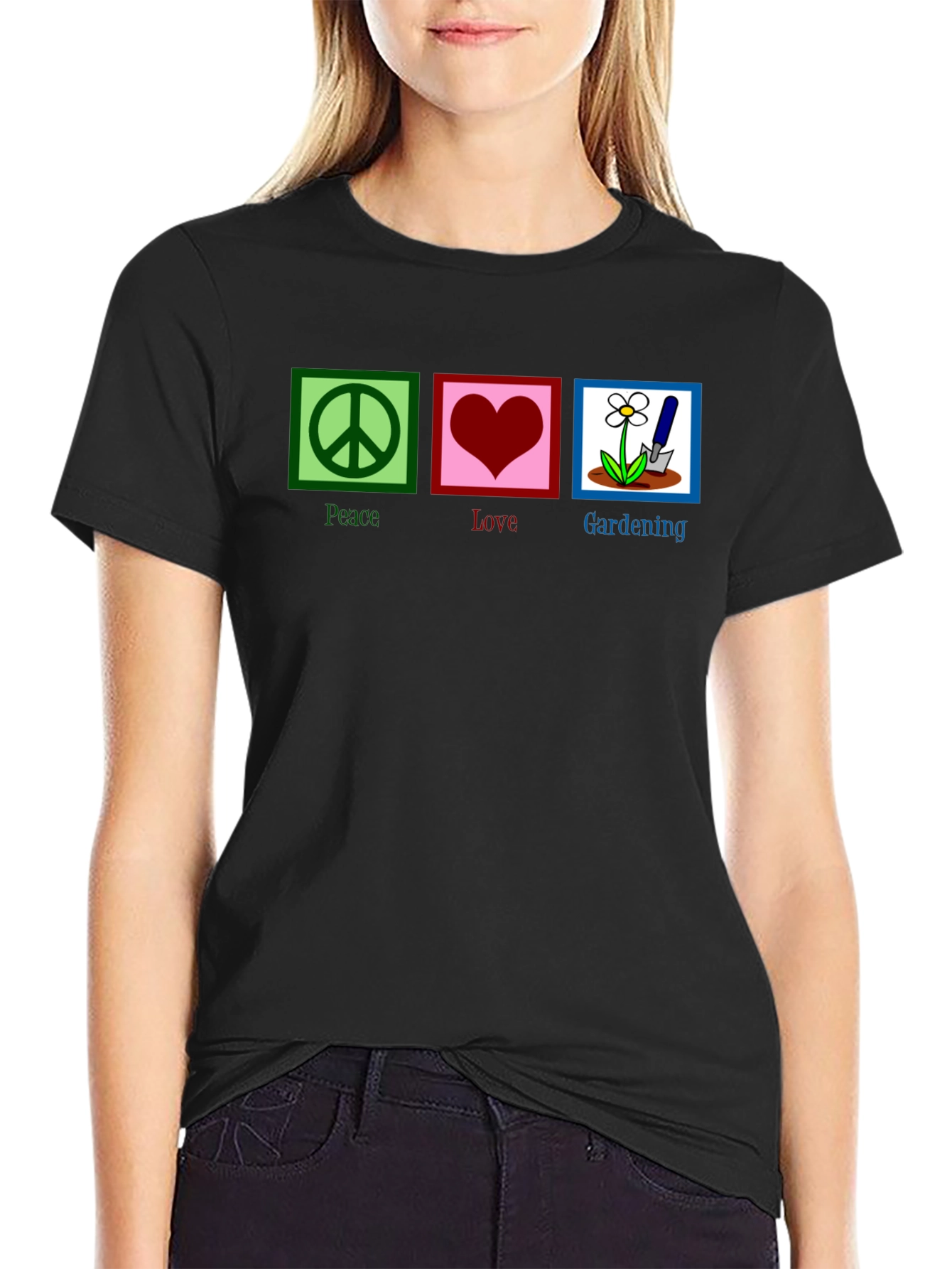Peace Love Gardening Graphic T-Shirt