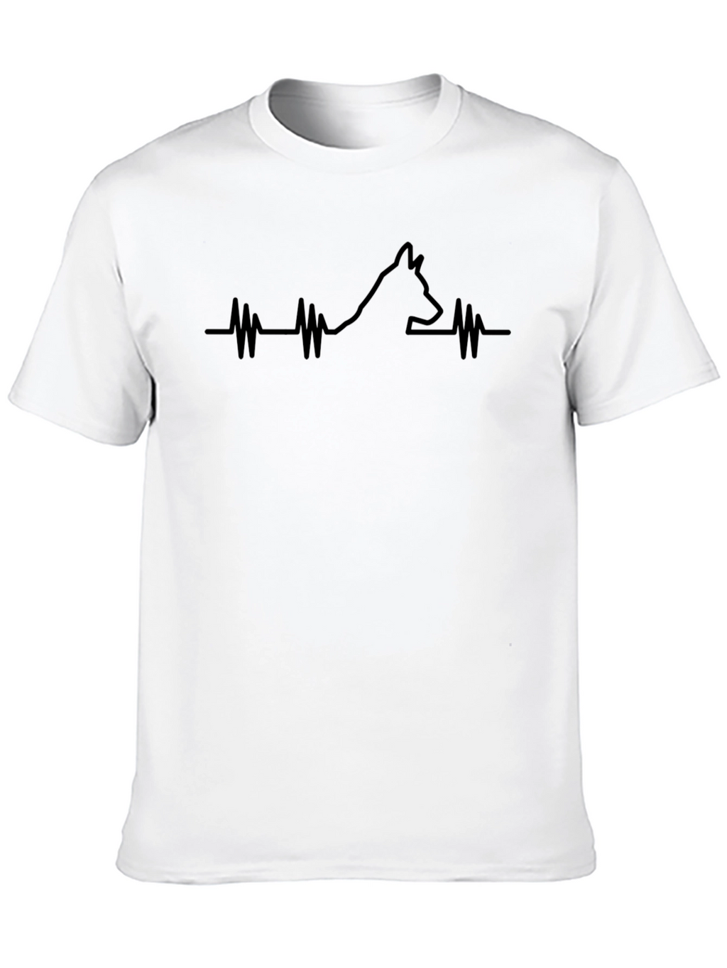 Dog Breed Heartbeat T-Shirt - Black