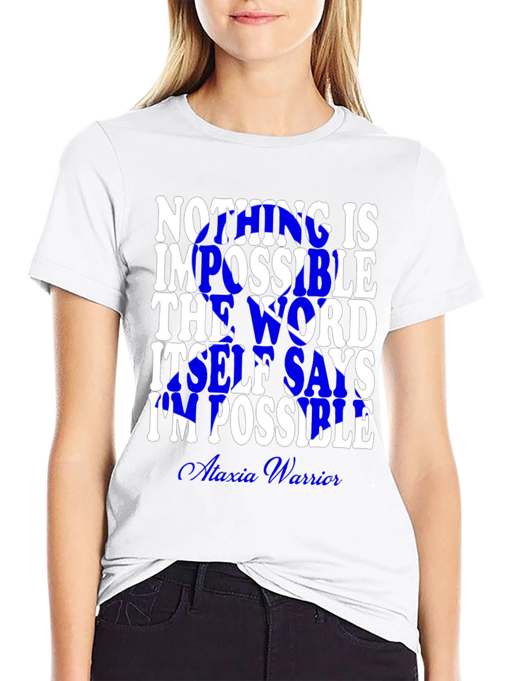 Inspirational Impossible Graphic Tee - Ataxia Warrior