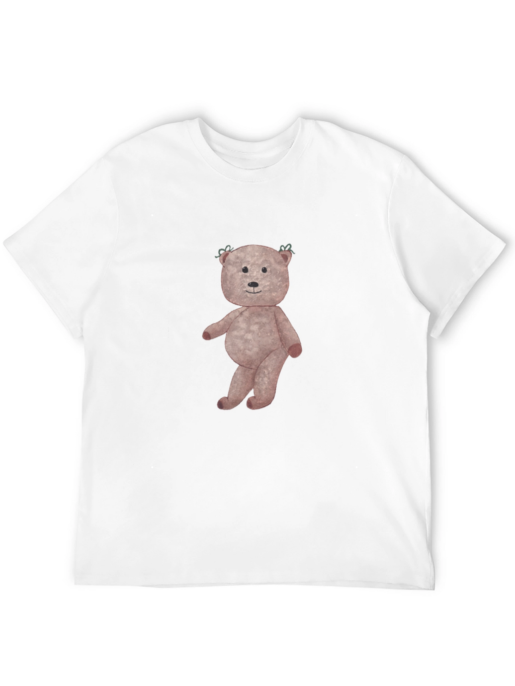 Mens Black Teddy Bear Graphic T-Shirt