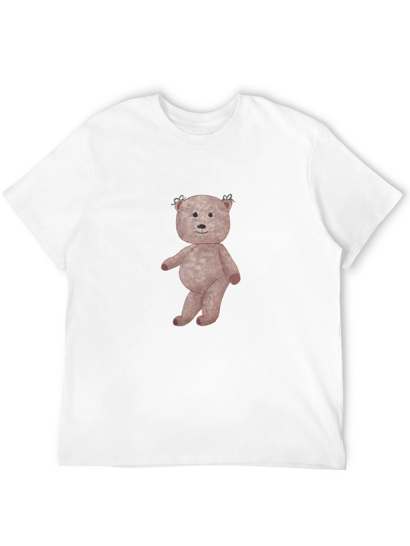 Mens Black Teddy Bear Graphic T-Shirt