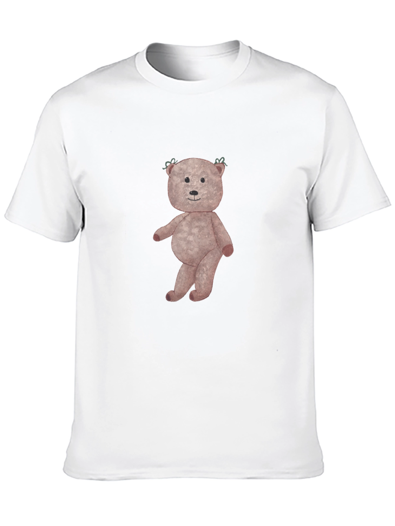 Mens Black Teddy Bear Graphic T-Shirt