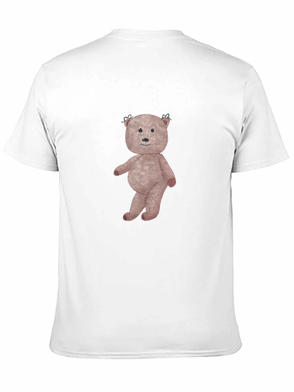 Mens Black Teddy Bear Graphic T-Shirt