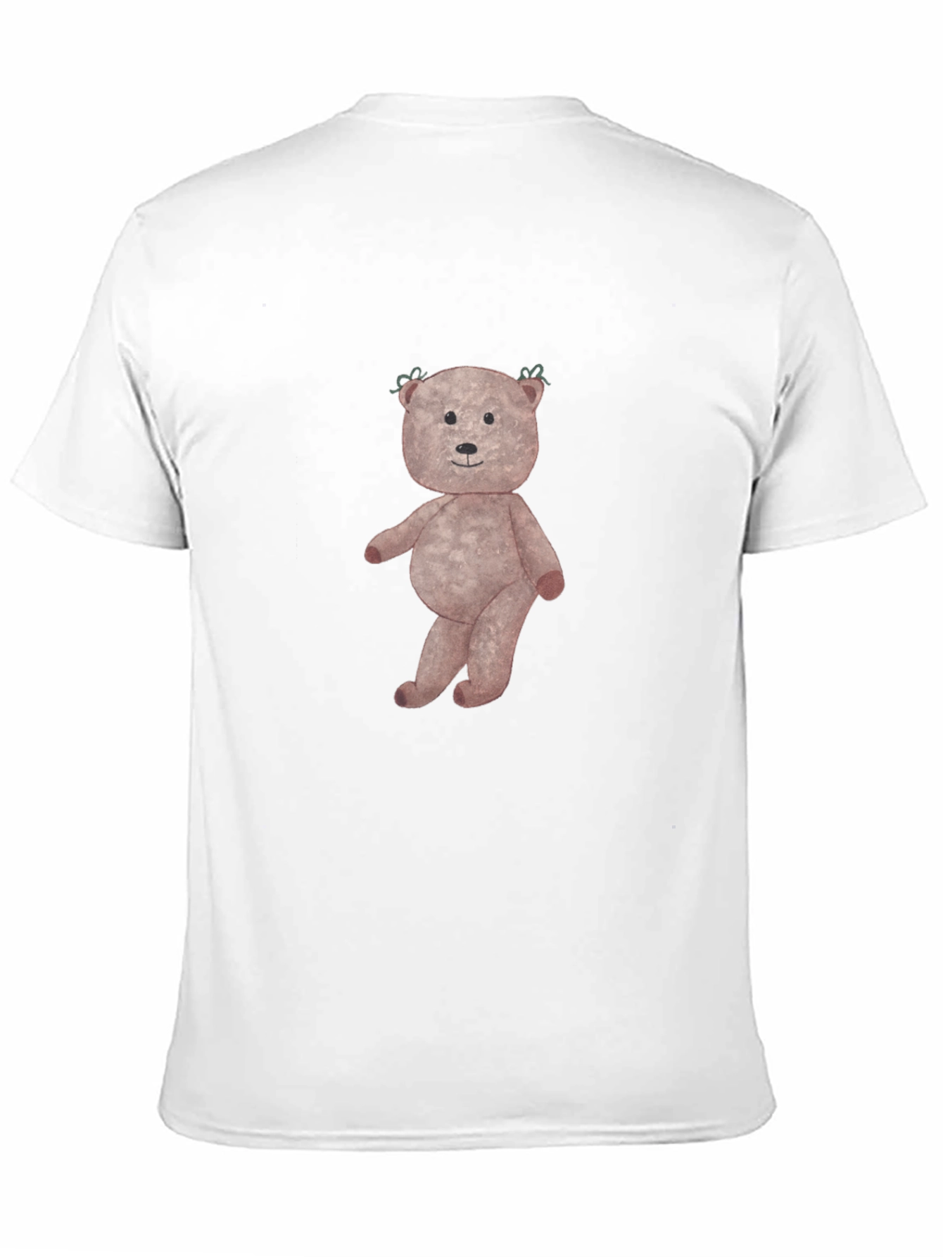 Mens Black Teddy Bear Graphic T-Shirt