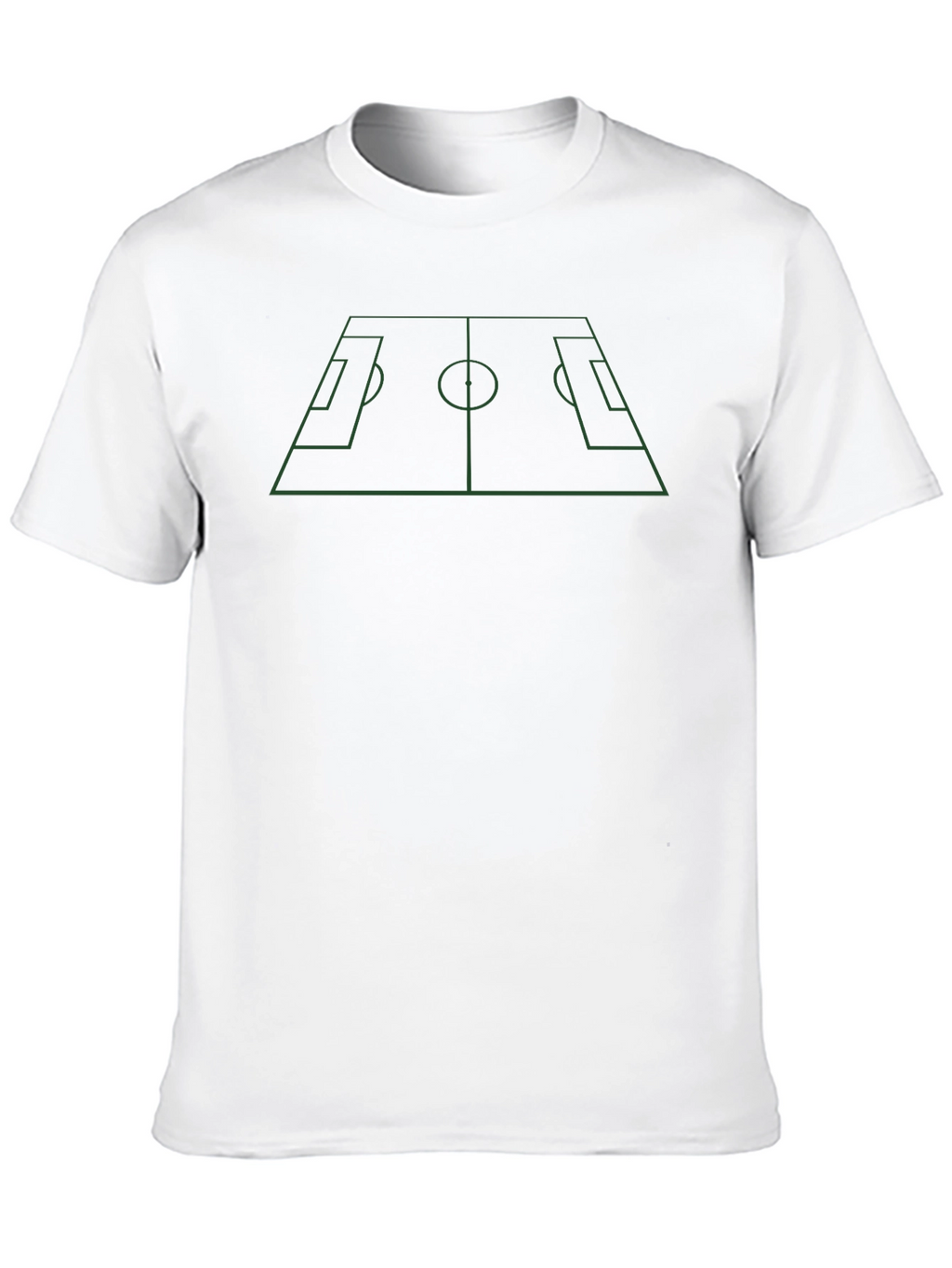 Soccer Field Outline T-Shirt - Black