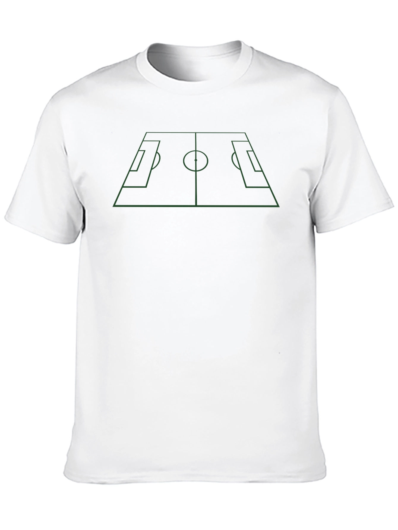 Soccer Field Outline T-Shirt - Black