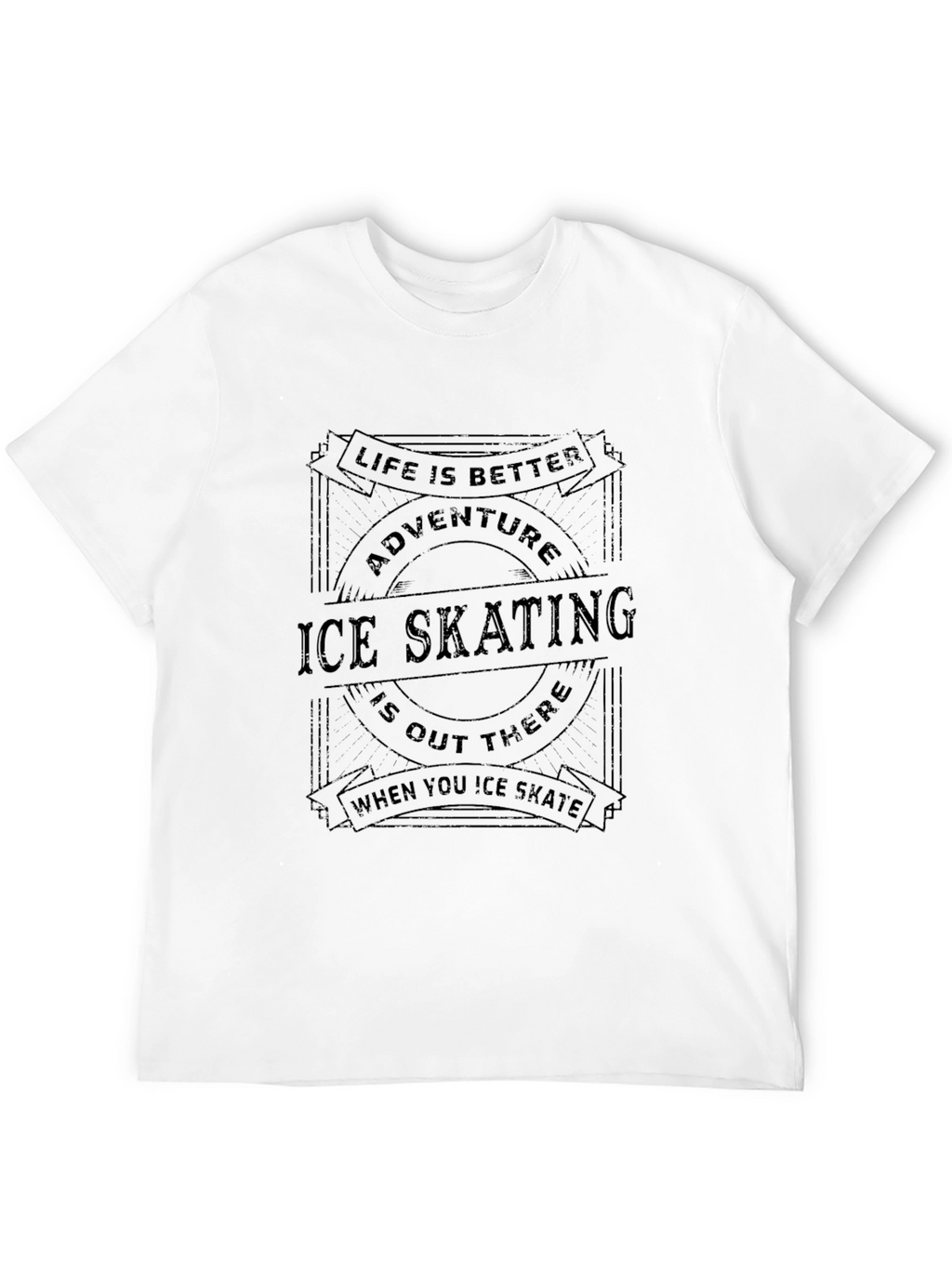 Ice Skating Adventure Black T-Shirt