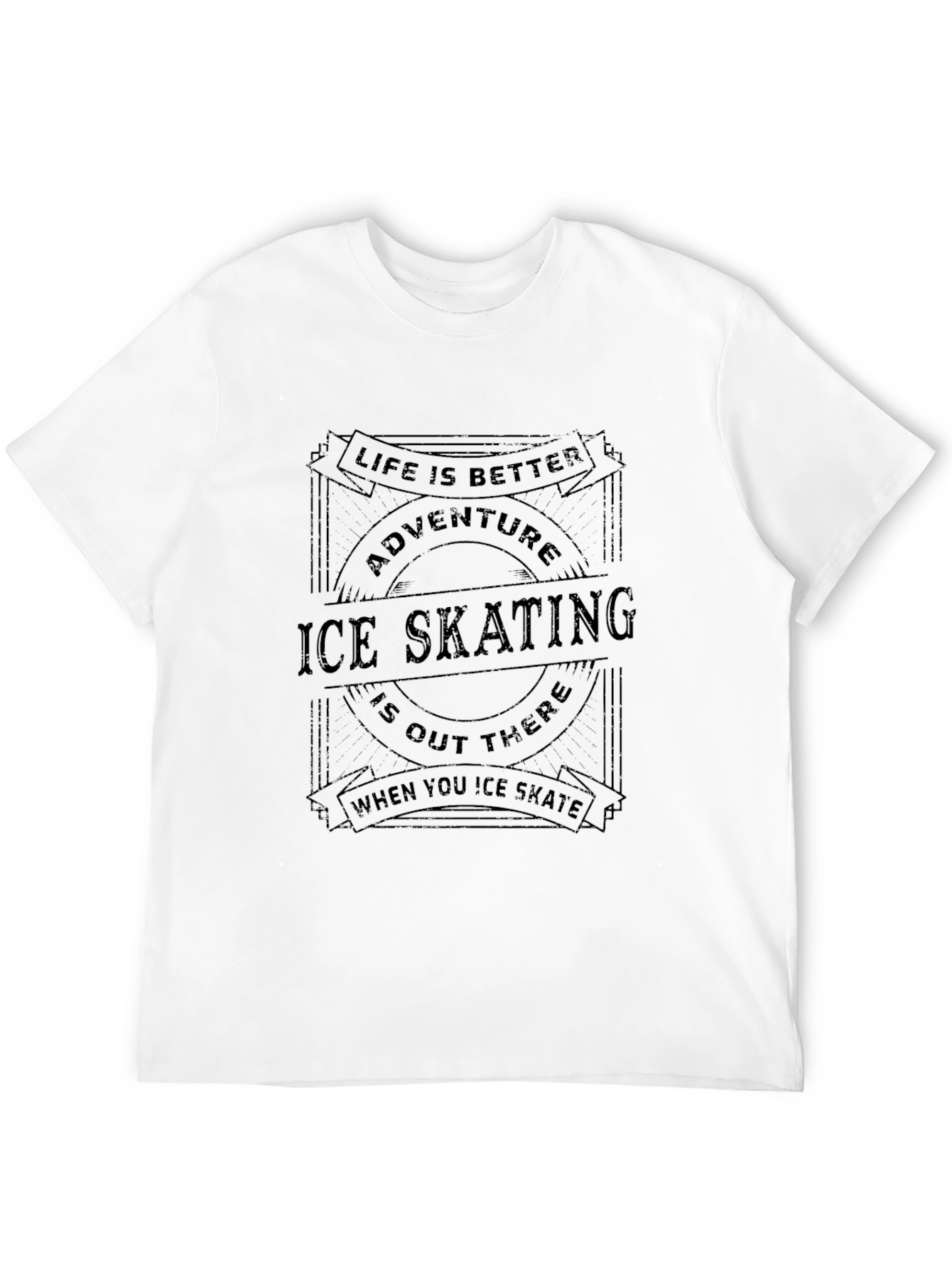 Ice Skating Adventure Black T-Shirt