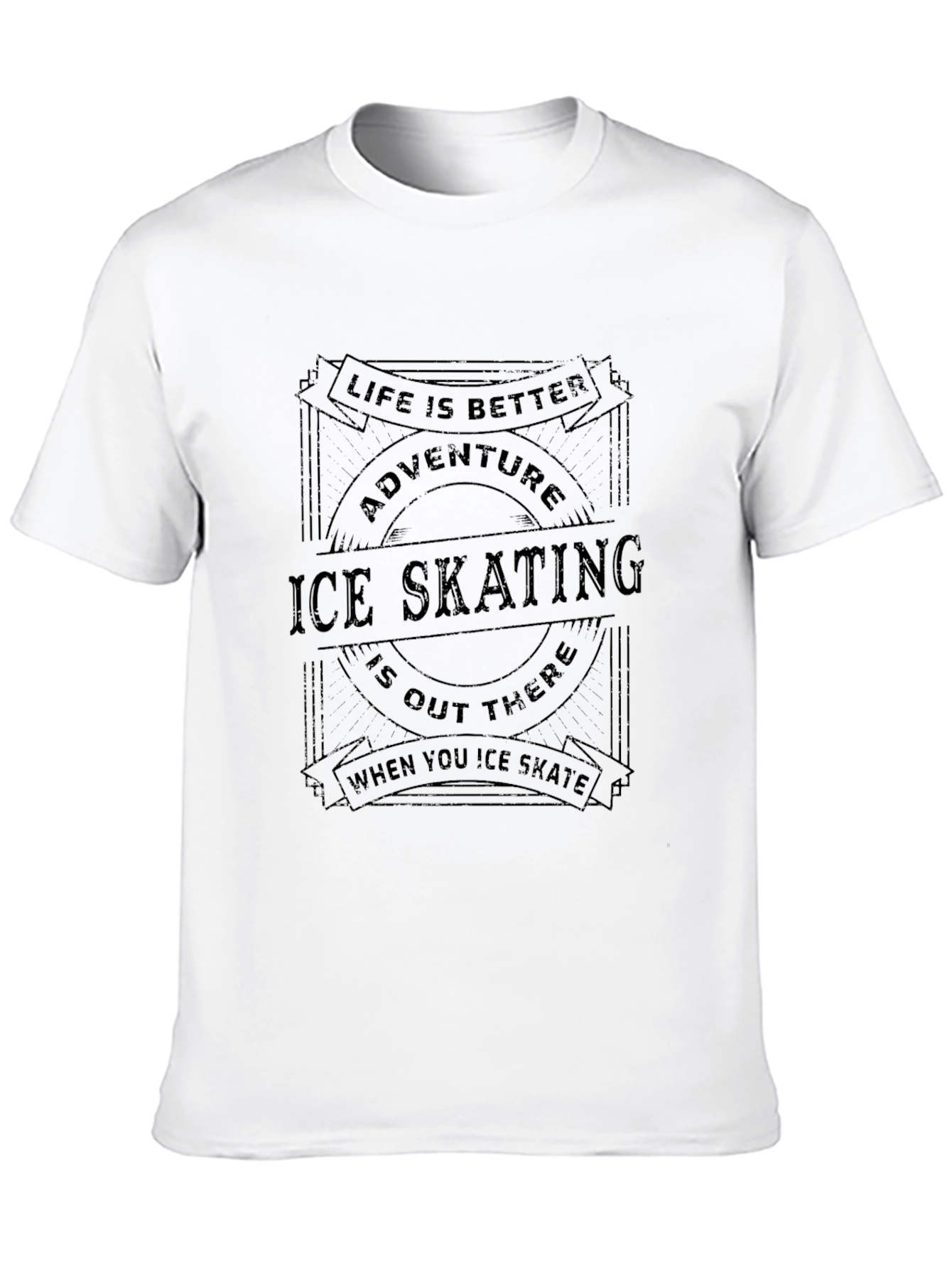 Ice Skating Adventure Black T-Shirt