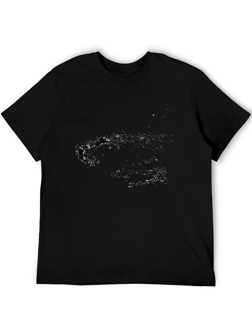 Abstract Galaxy Black Graphic Tee