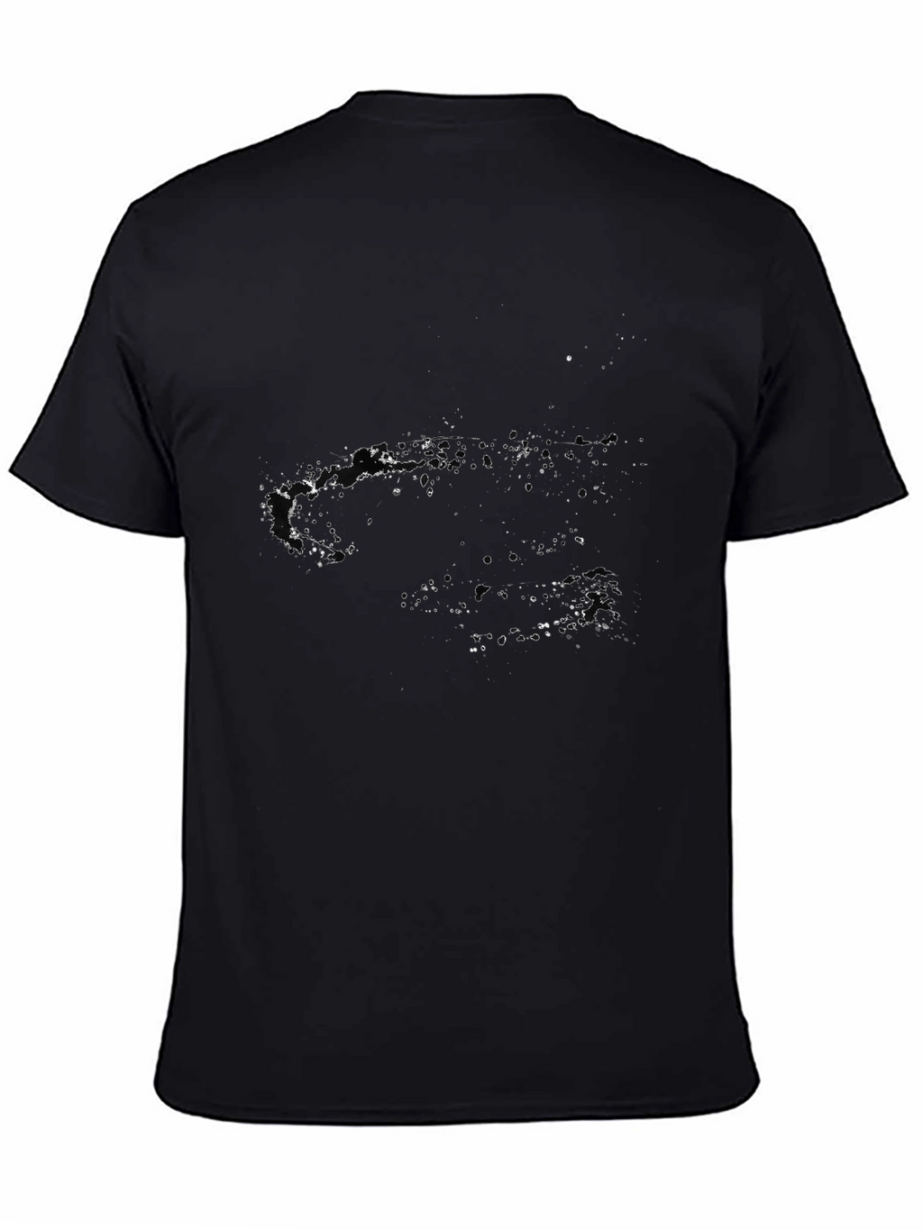 Abstract Galaxy Black Graphic Tee