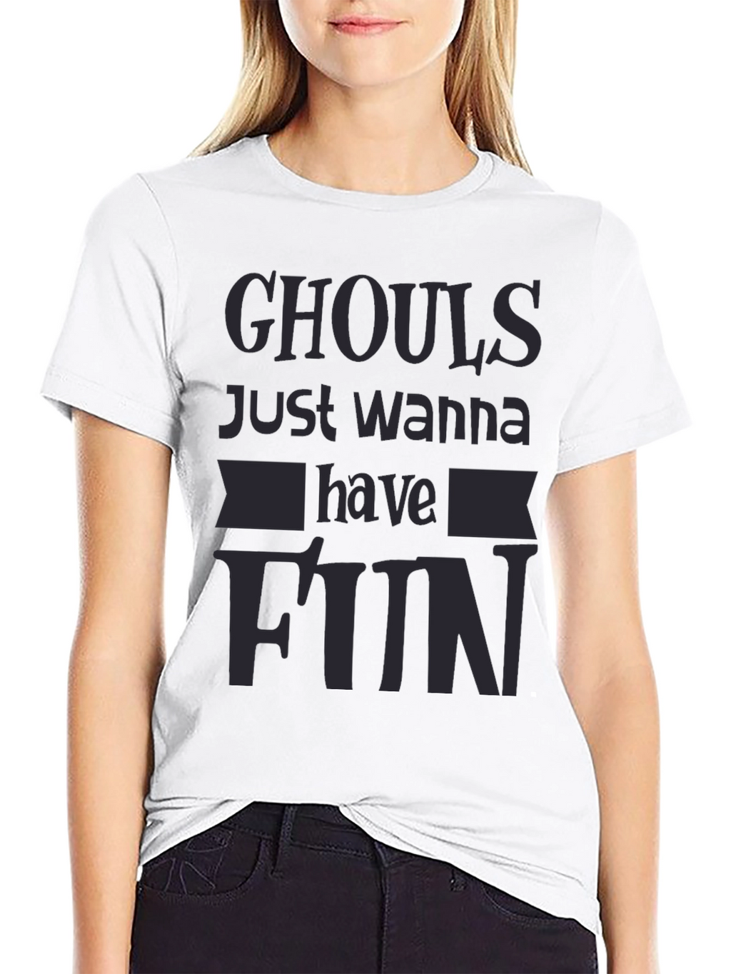 Ghouls Just Wanna Have Fun Black Graphic Tee