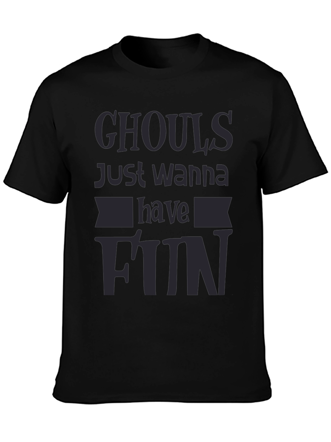 Ghouls Just Wanna Have Fun Black Graphic Tee