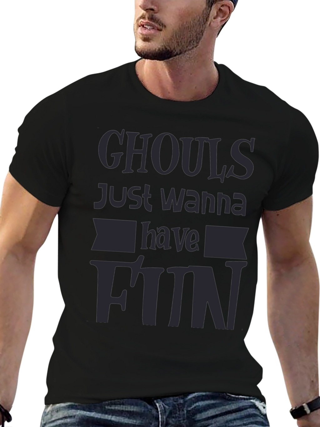 Ghouls Just Wanna Have Fun Black Graphic Tee