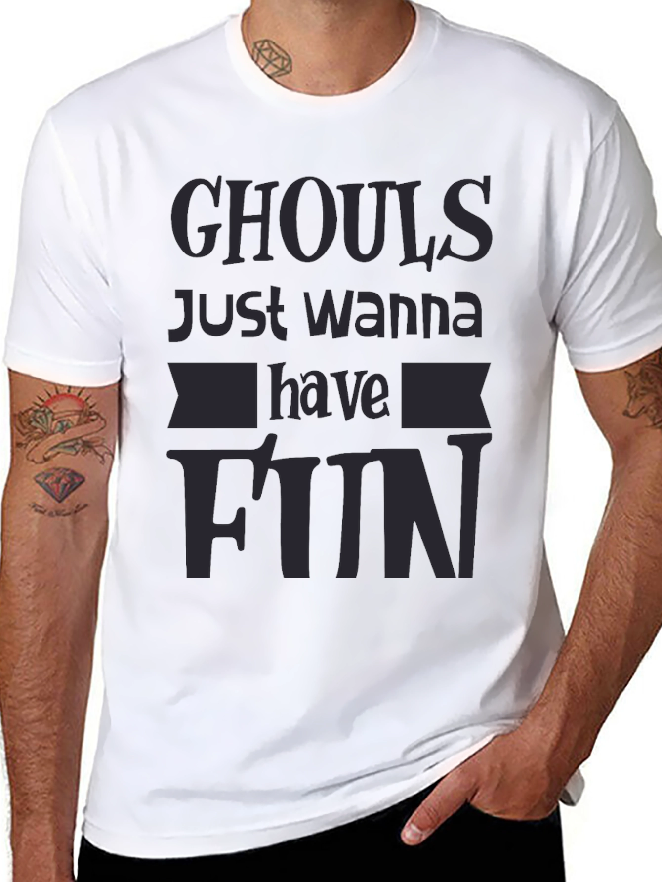 Ghouls Just Wanna Have Fun Black Graphic Tee