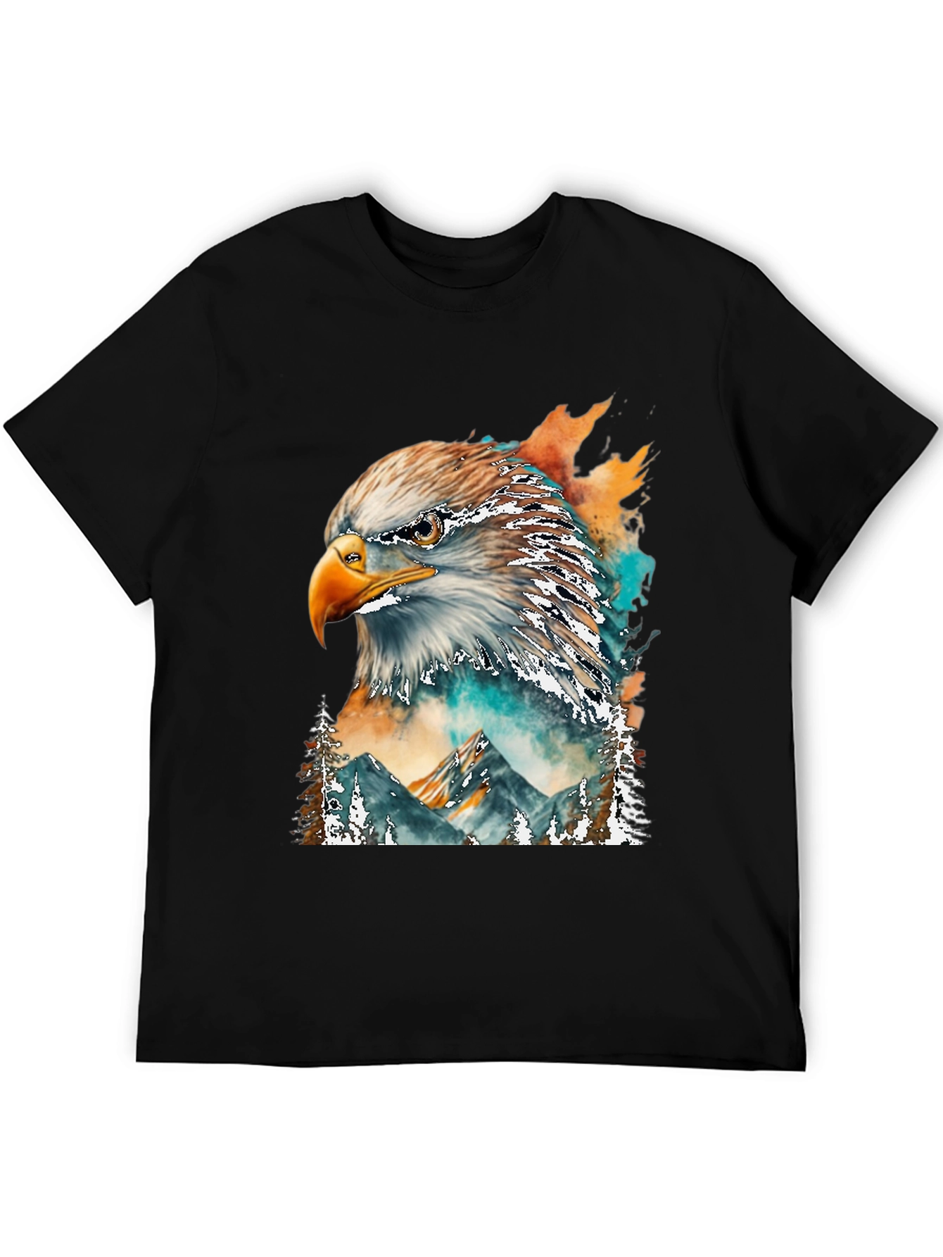 Eagle Mountain Watercolor Mens T-Shirt
