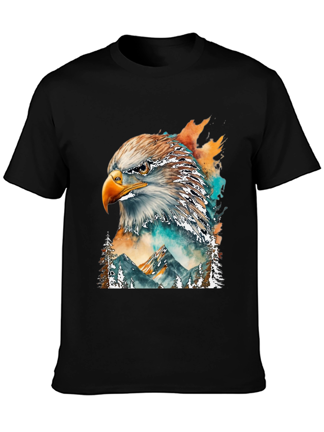 Eagle Mountain Watercolor Mens T-Shirt