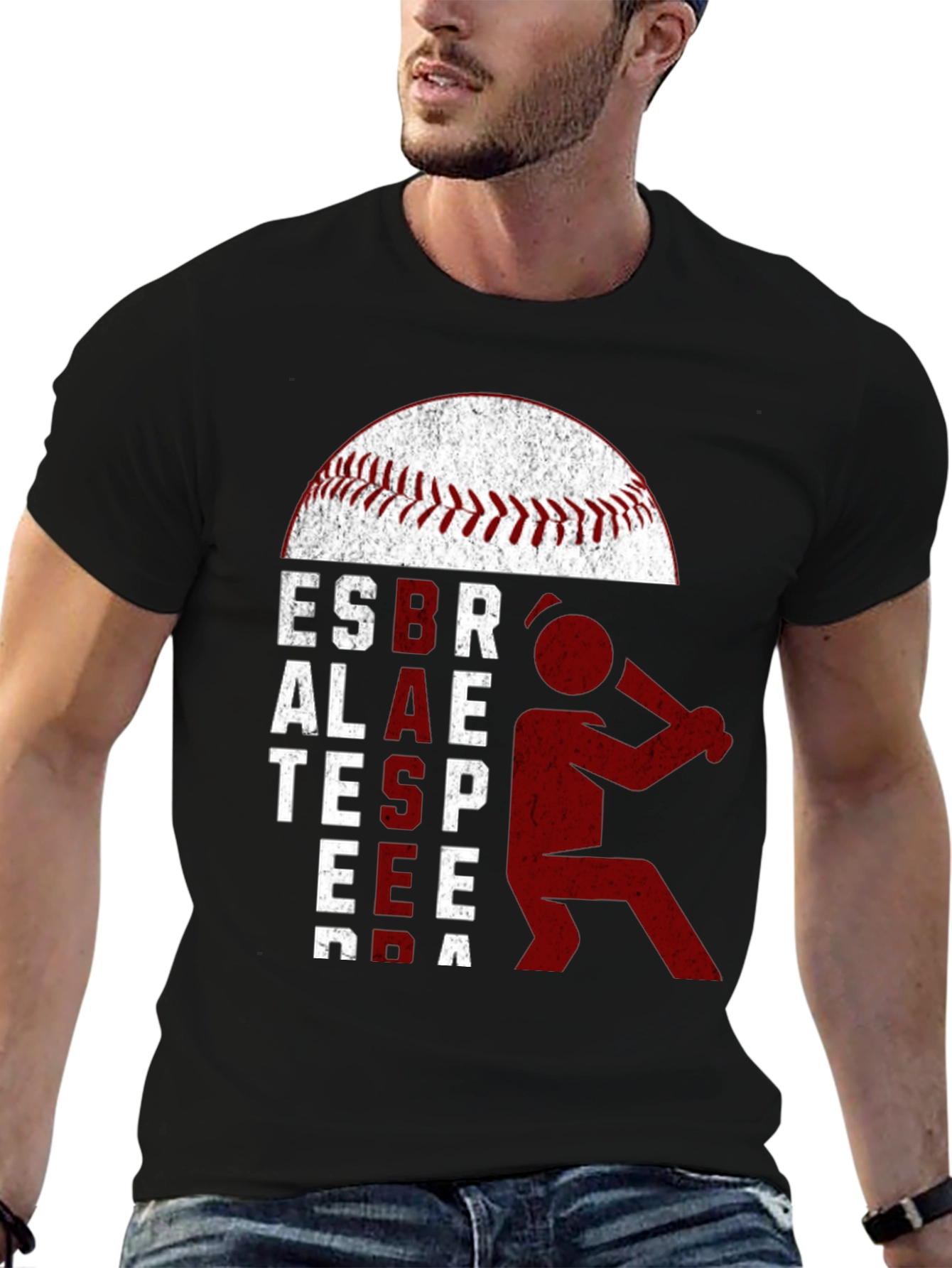 Baseball Player Graphic Tee - Strike Zone Comfort