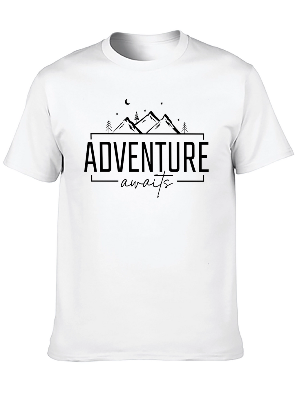 Adventure Awaits Graphic Tee - Unisex Black T-Shirt