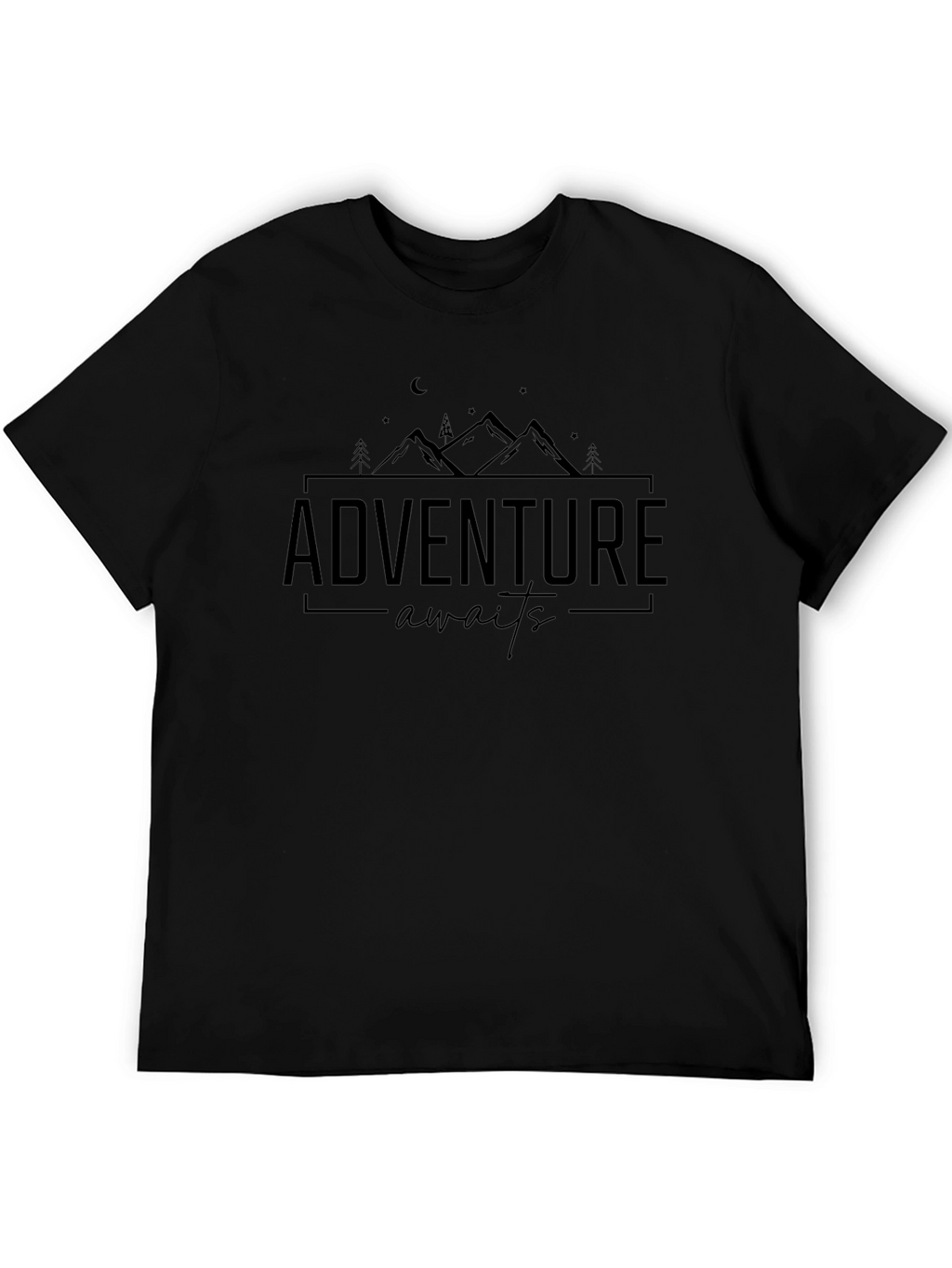 Adventure Awaits Graphic Tee - Unisex Black T-Shirt