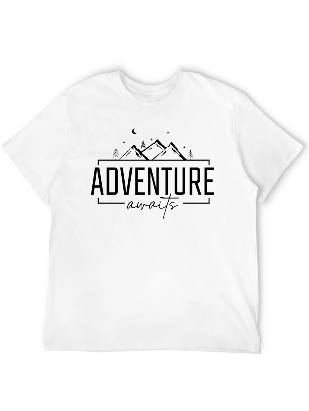 Adventure Awaits Graphic Tee - Unisex Black T-Shirt