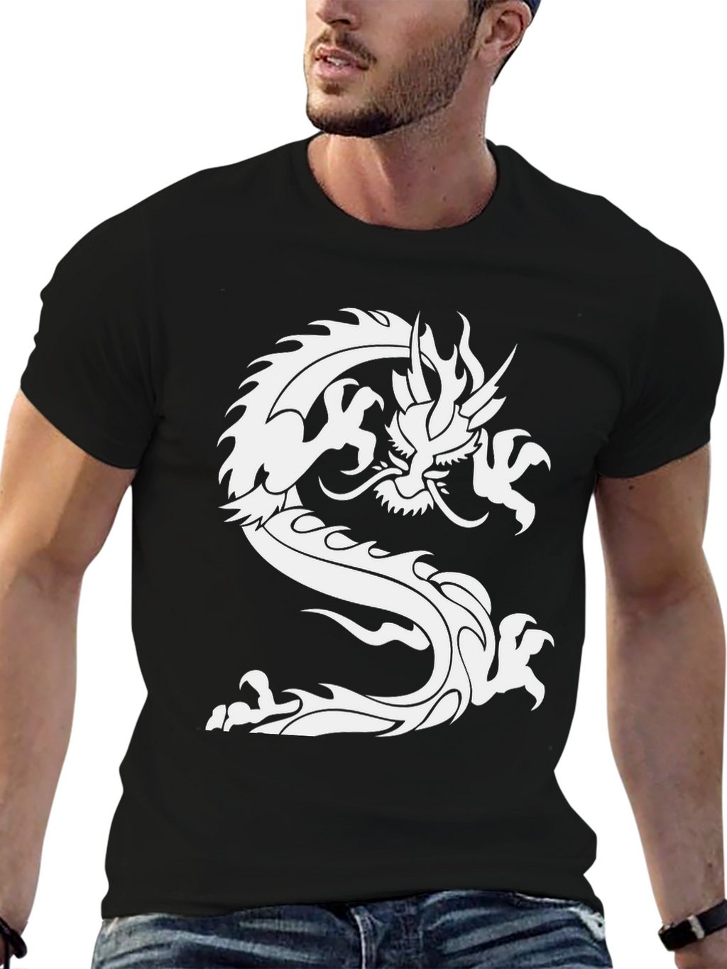 Dragon Graphic Black T-Shirt - Bold Style