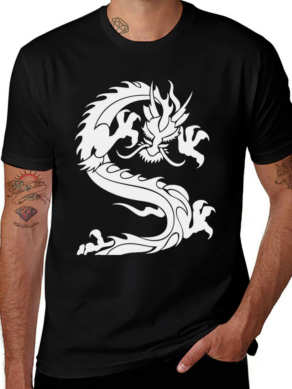 Dragon Graphic Black T-Shirt - Bold Style