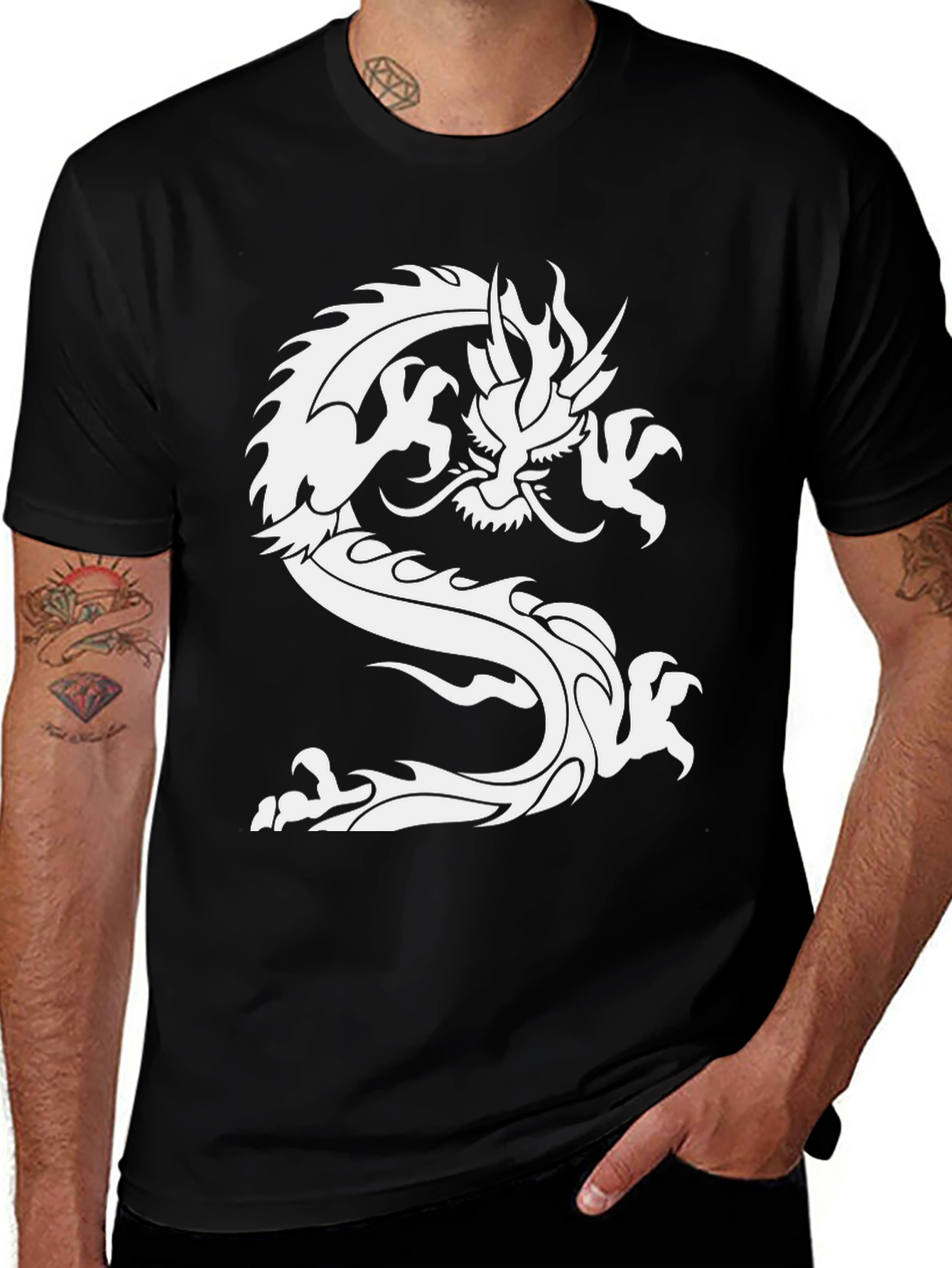 Dragon Graphic Black T-Shirt - Bold Style