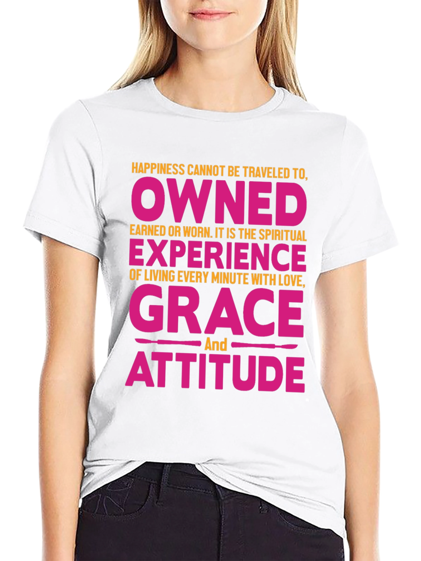 Happiness Grace Attitude Graphic Tee
