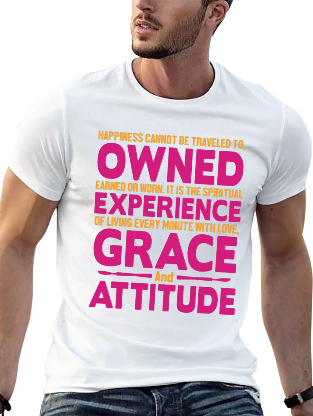 Happiness Grace Attitude Graphic Tee