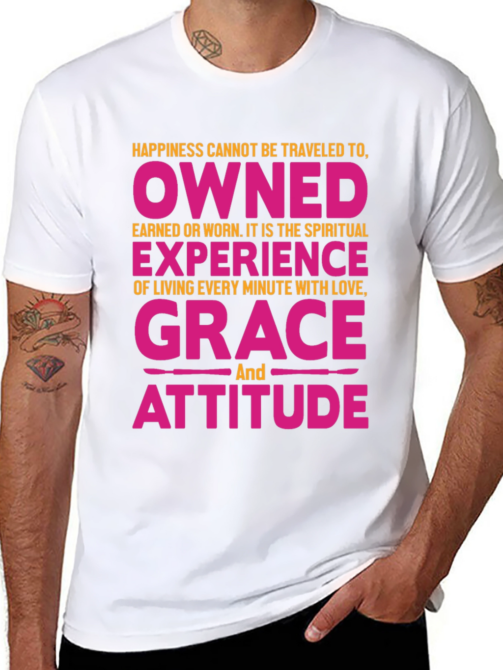 Happiness Grace Attitude Graphic Tee