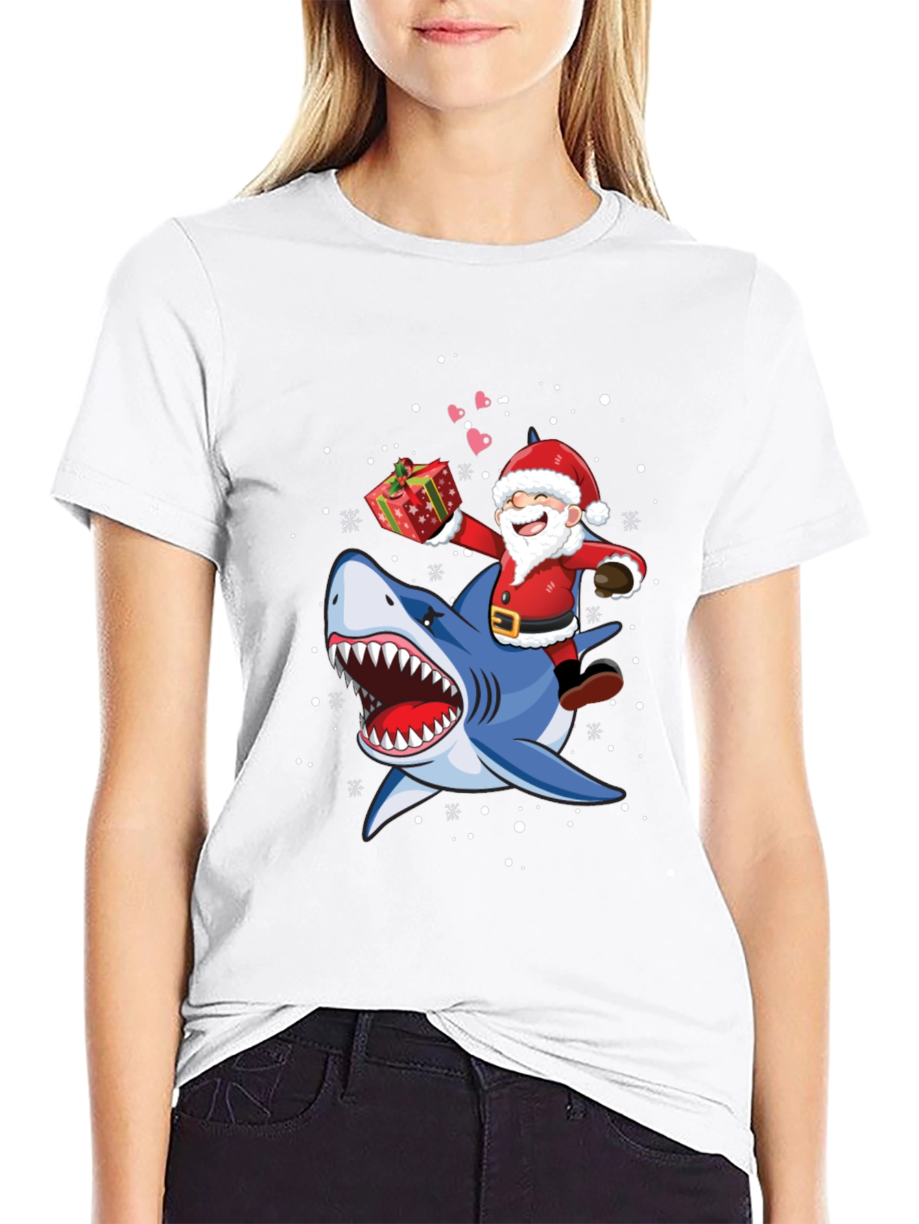 Santa Shark T-Shirt - Holiday Tee