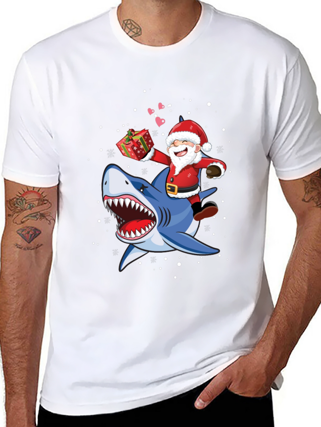 Santa Shark T-Shirt - Holiday Tee