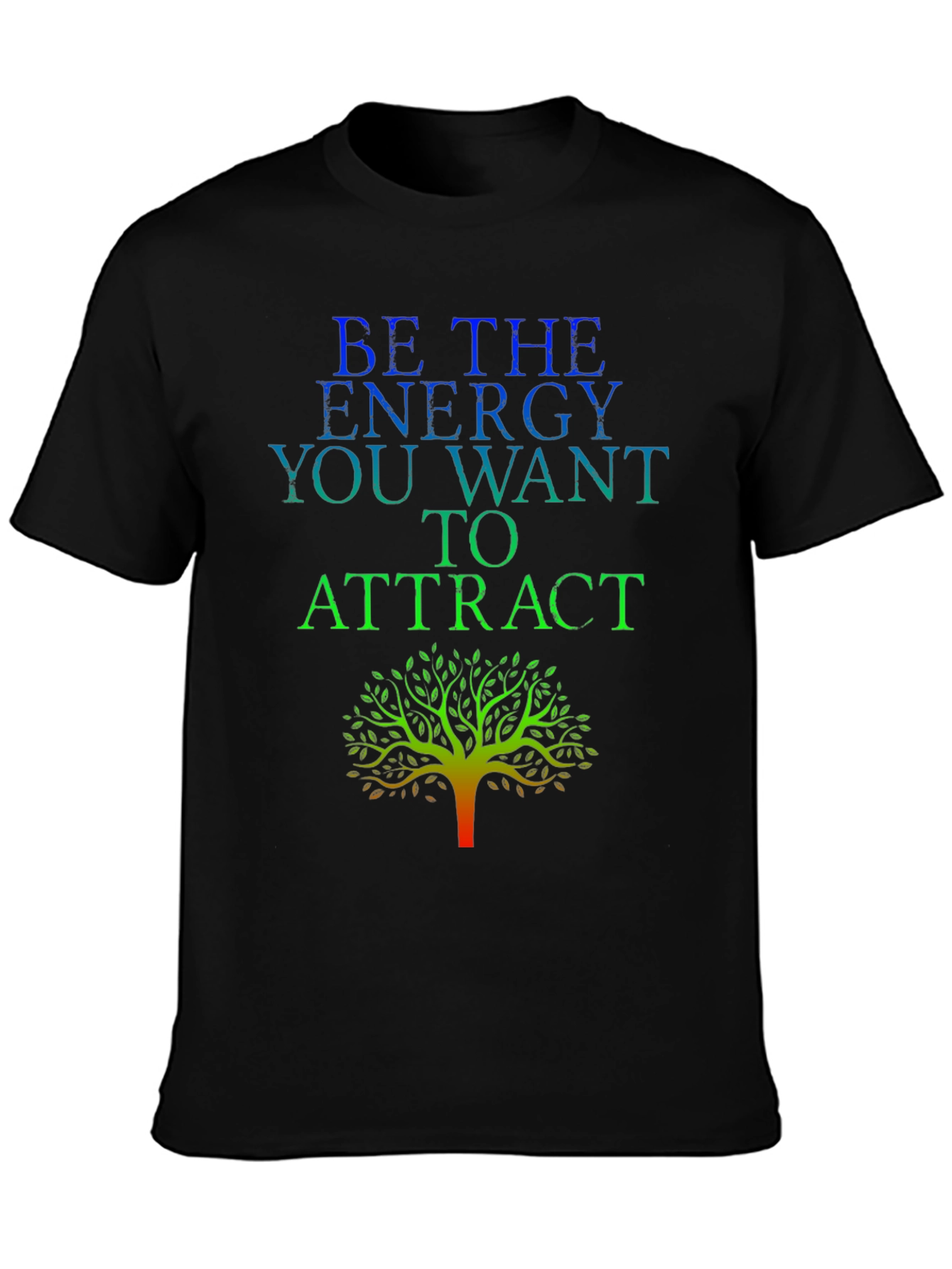 Energy Tree Graphic Tee - Black Cotton Blend