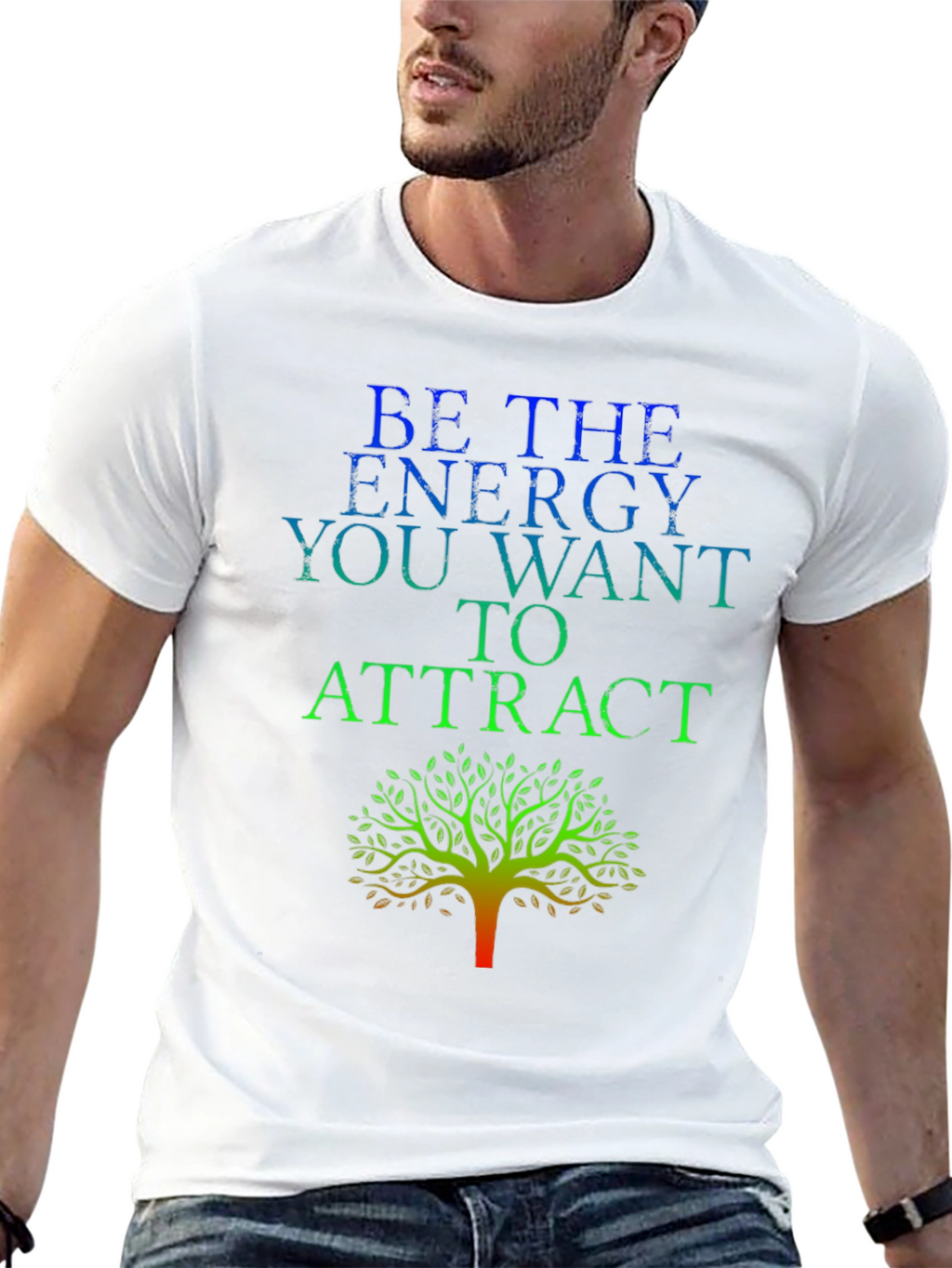 Energy Tree Graphic Tee - Black Cotton Blend