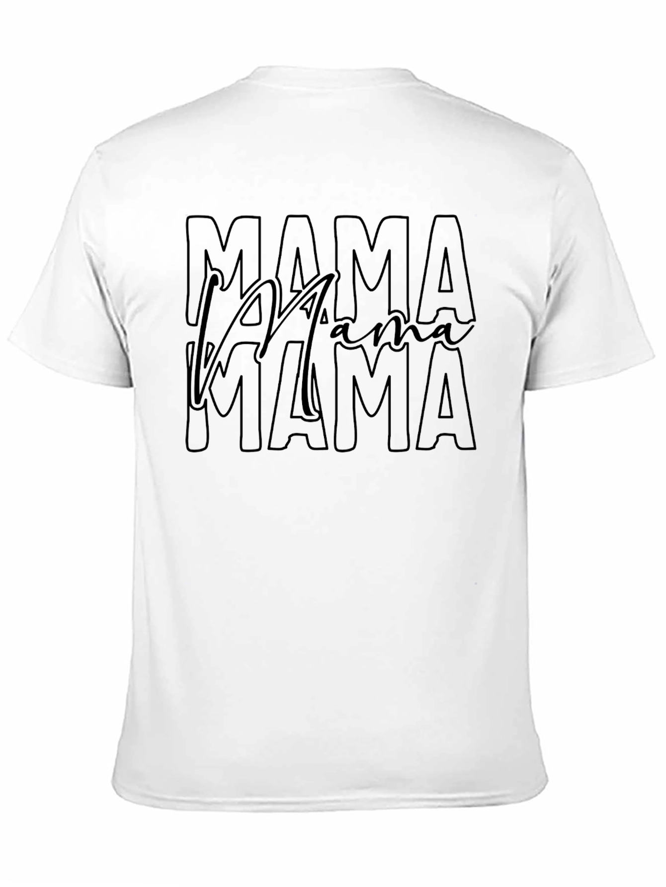 Mama Stacked Graphic Tee - Black Casual T-Shirt