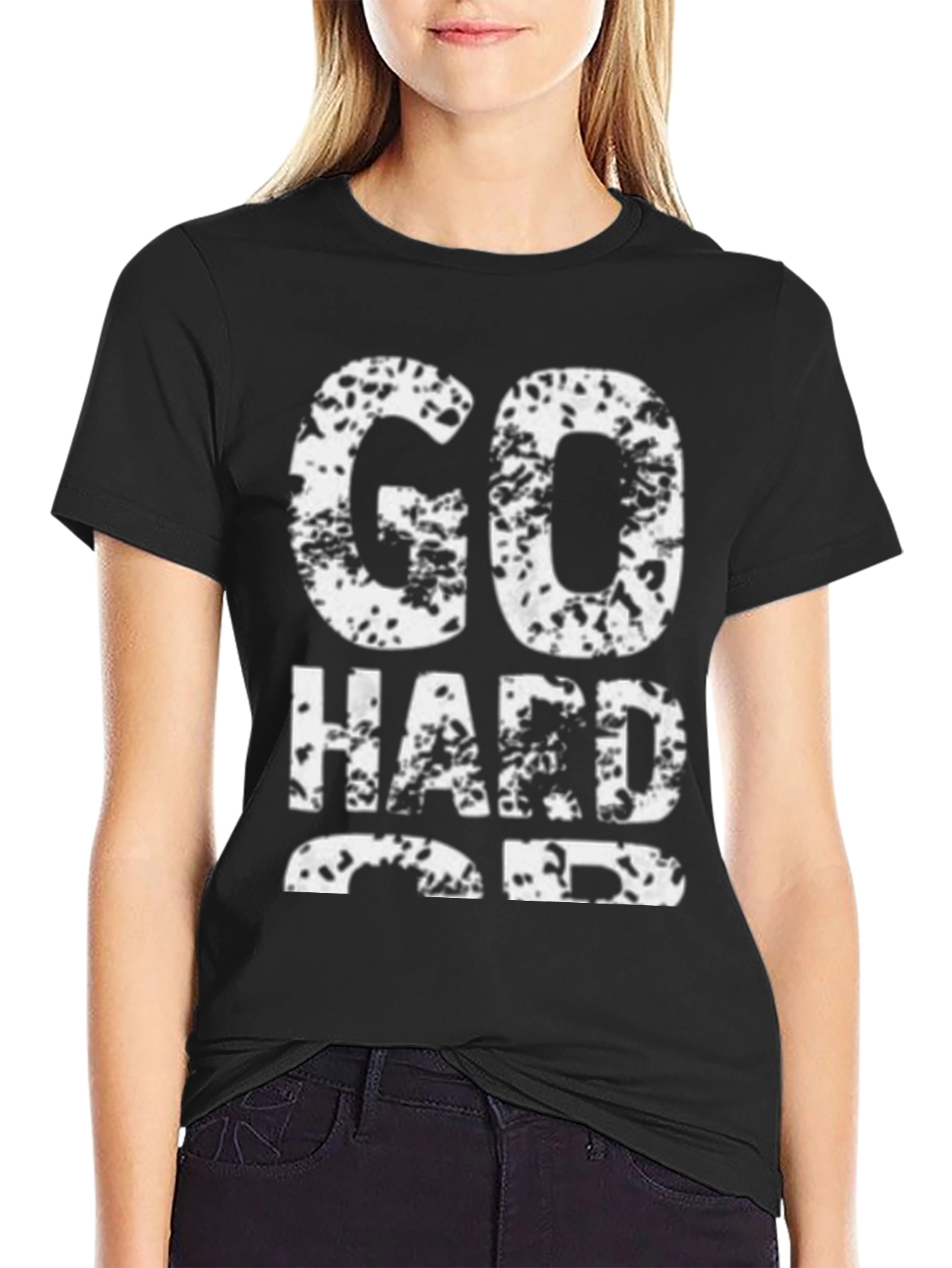 Go Hard or Go Home Mens Black Graphic Tee