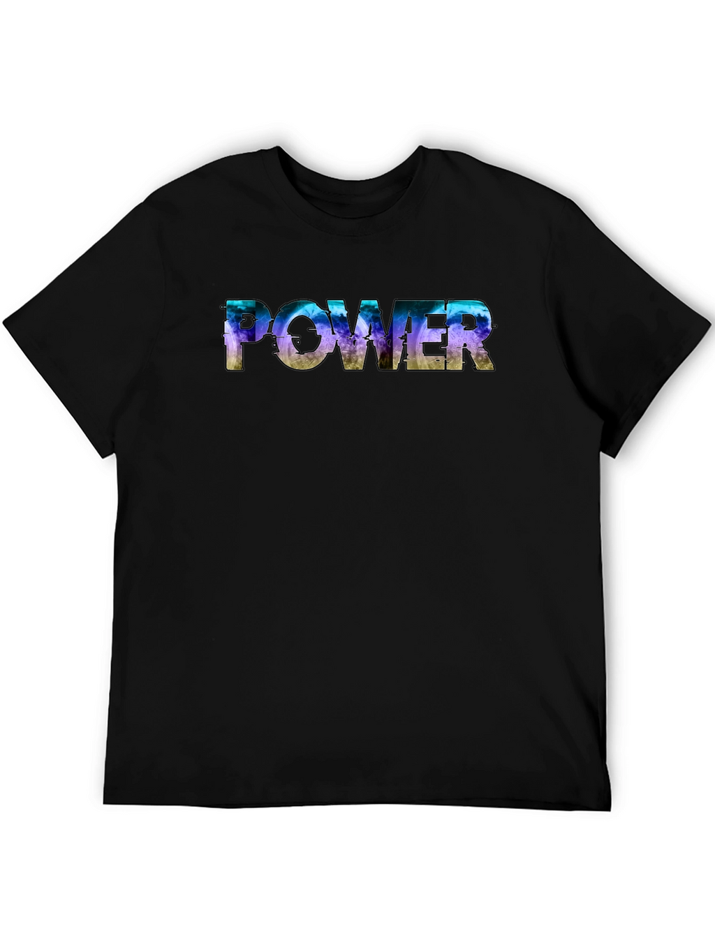 Power Word Art Black T-Shirt