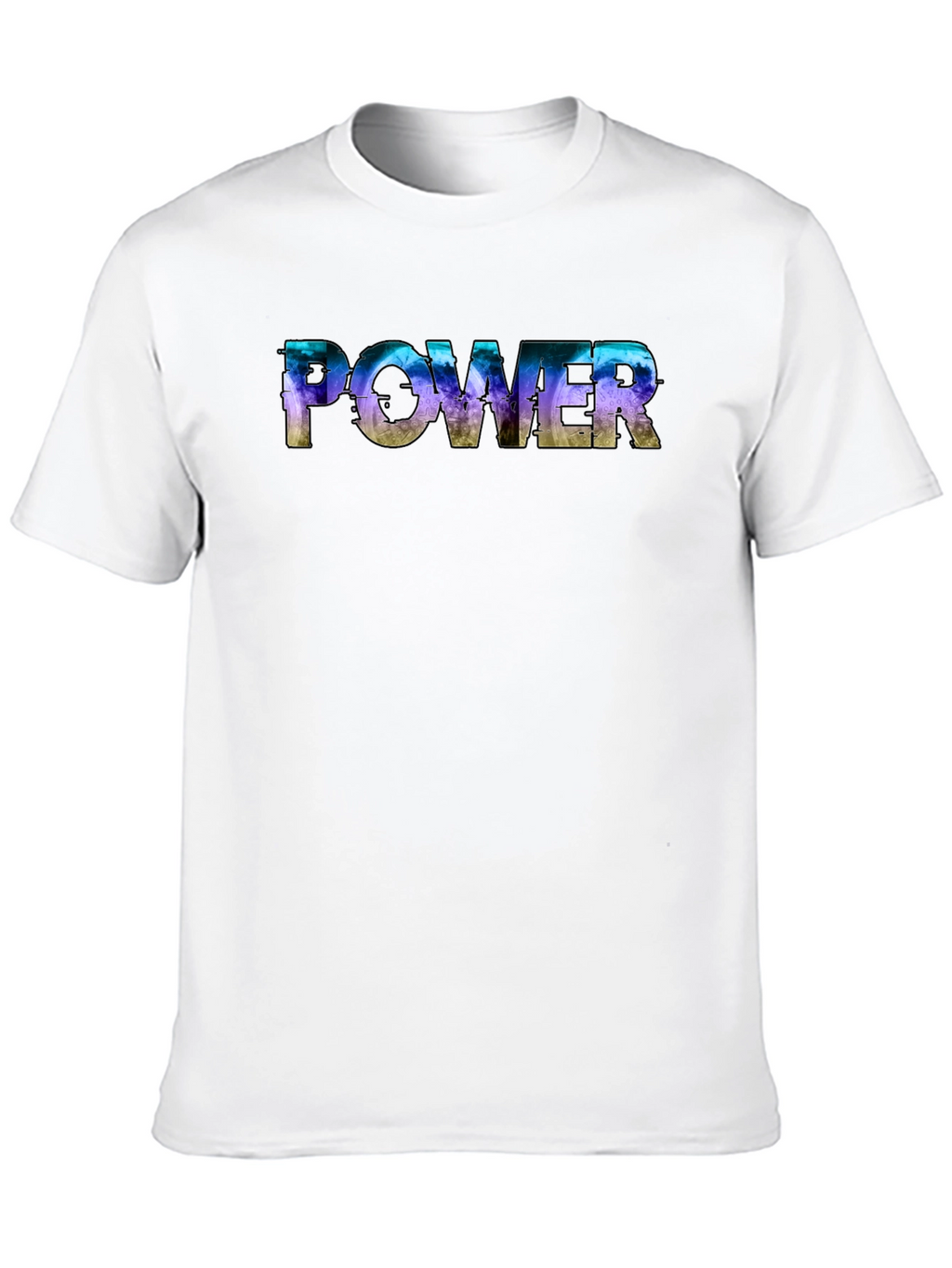 Power Word Art Black T-Shirt