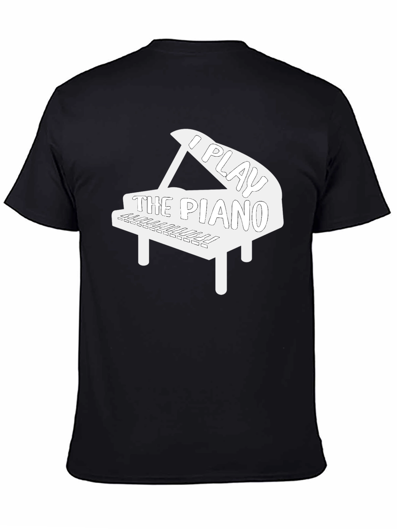 I Play The Piano Graphic Tee - Music Lover T-Shirt
