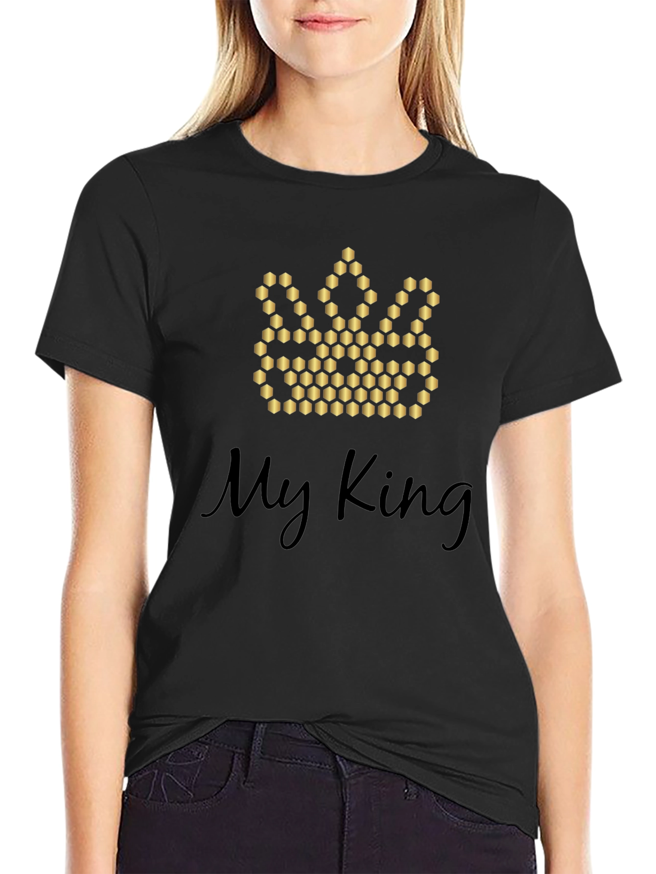 My King Graphic Tee - Crown Design Soft Cotton Blend