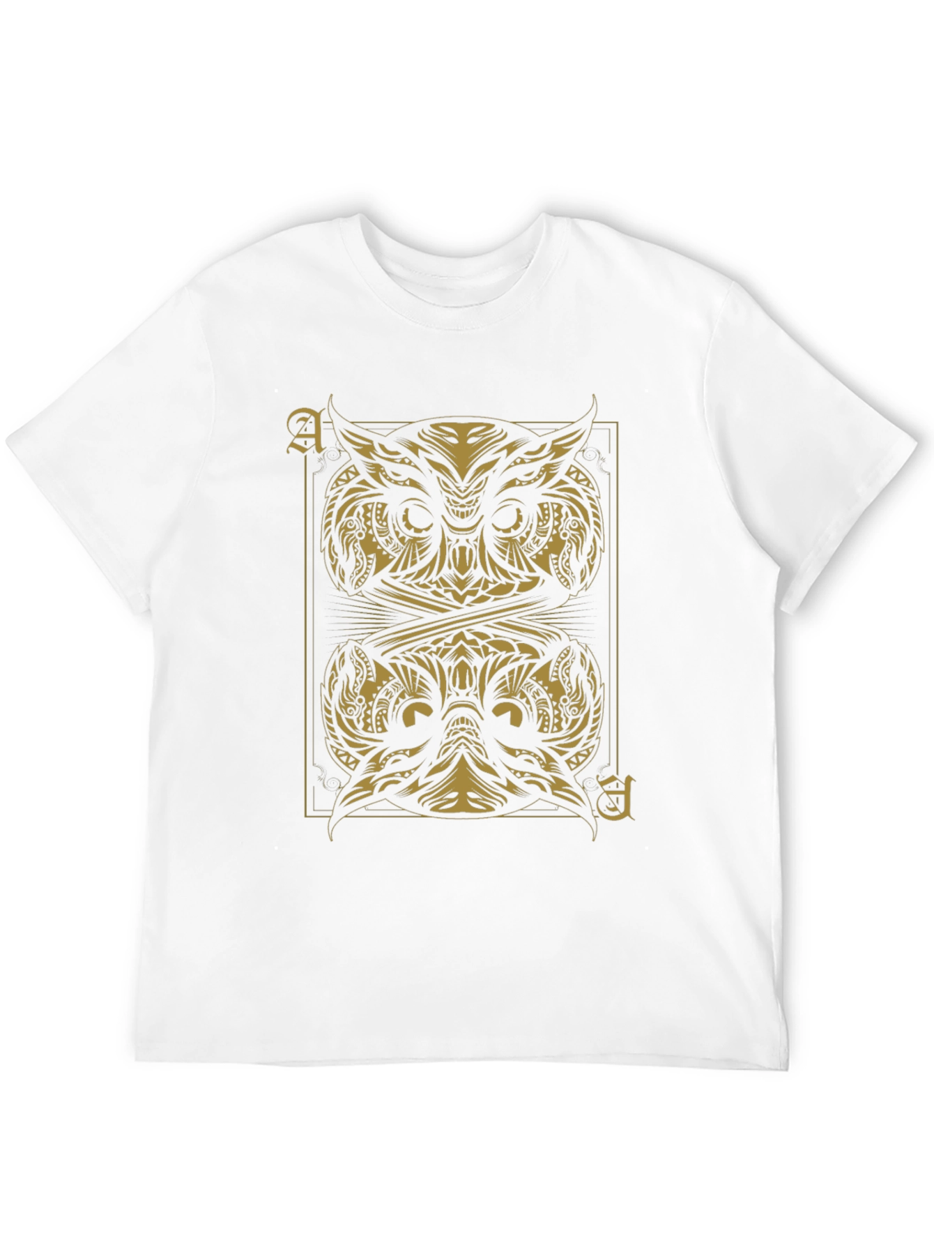 Ace of Owls Graphic Tee - Black Cotton T-Shirt
