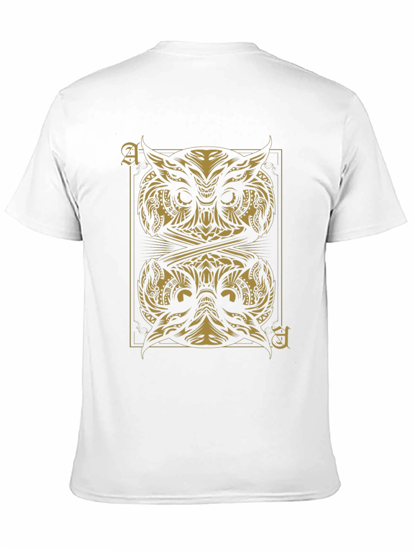 Ace of Owls Graphic Tee - Black Cotton T-Shirt
