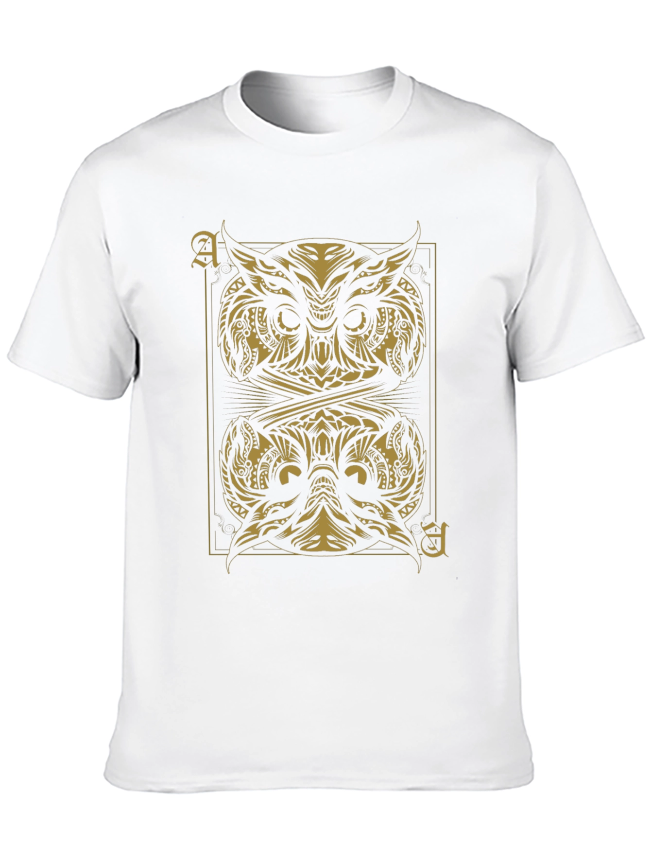 Ace of Owls Graphic Tee - Black Cotton T-Shirt