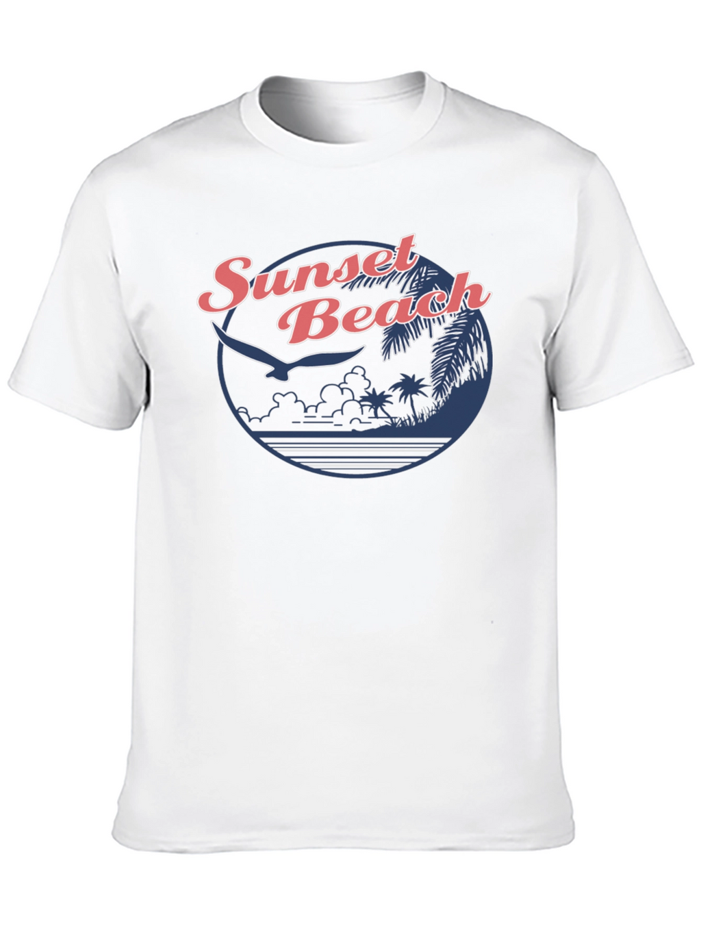 Sunset Beach Graphic Tee - Retro Design
