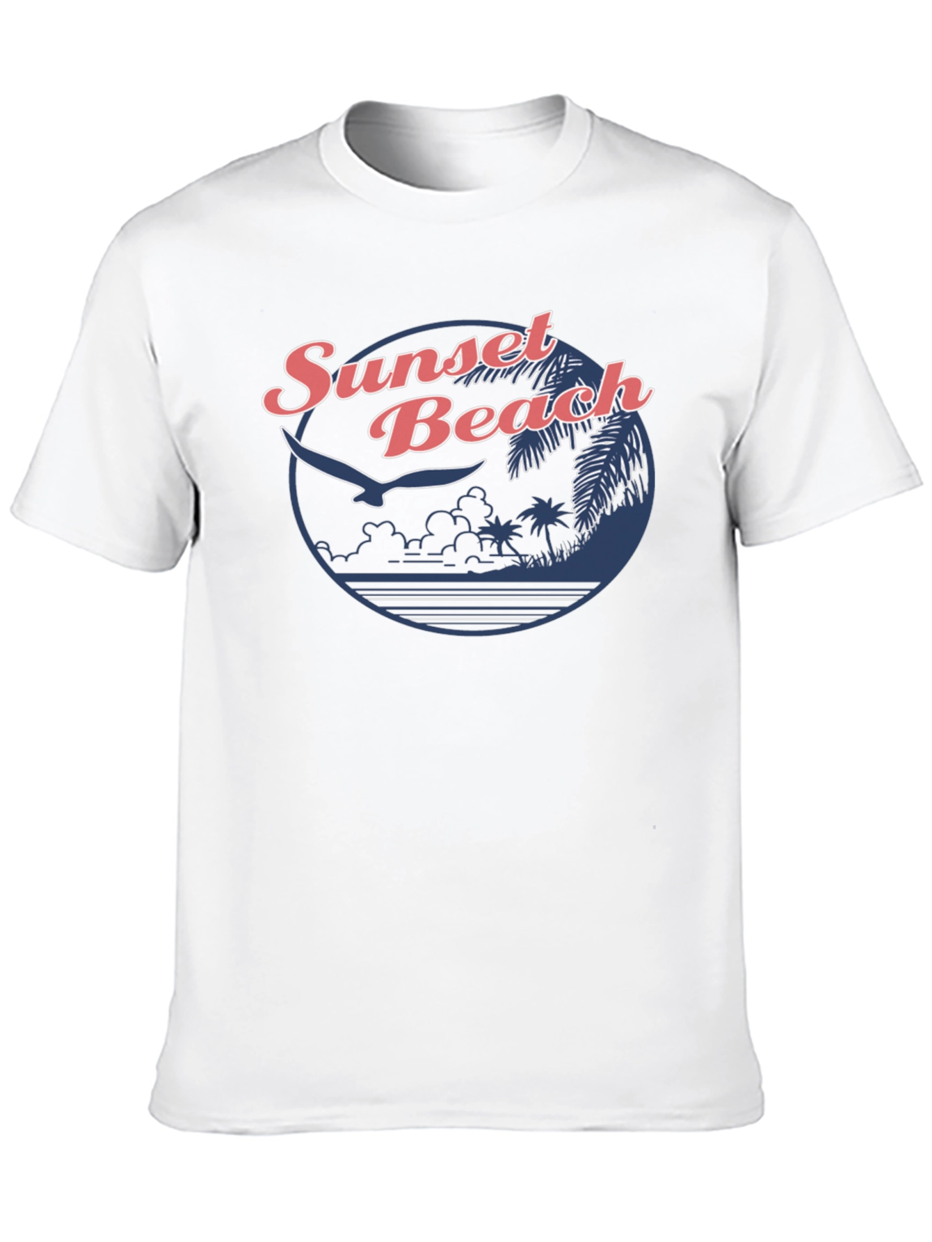 Sunset Beach Graphic Tee - Retro Design