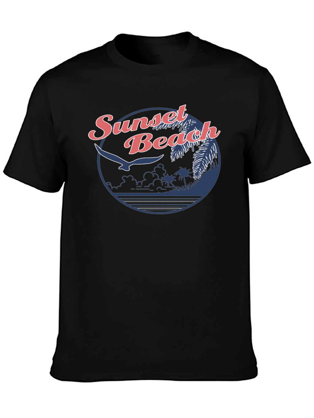 Sunset Beach Graphic Tee - Retro Design