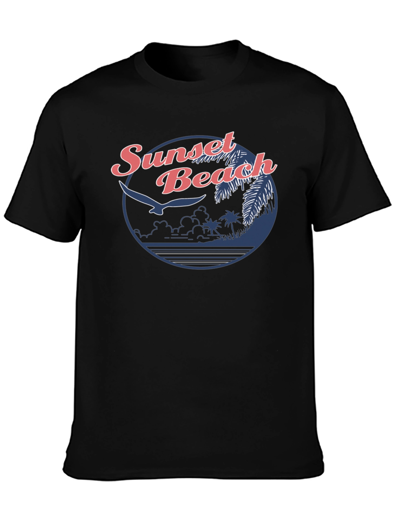 Sunset Beach Graphic Tee - Retro Design