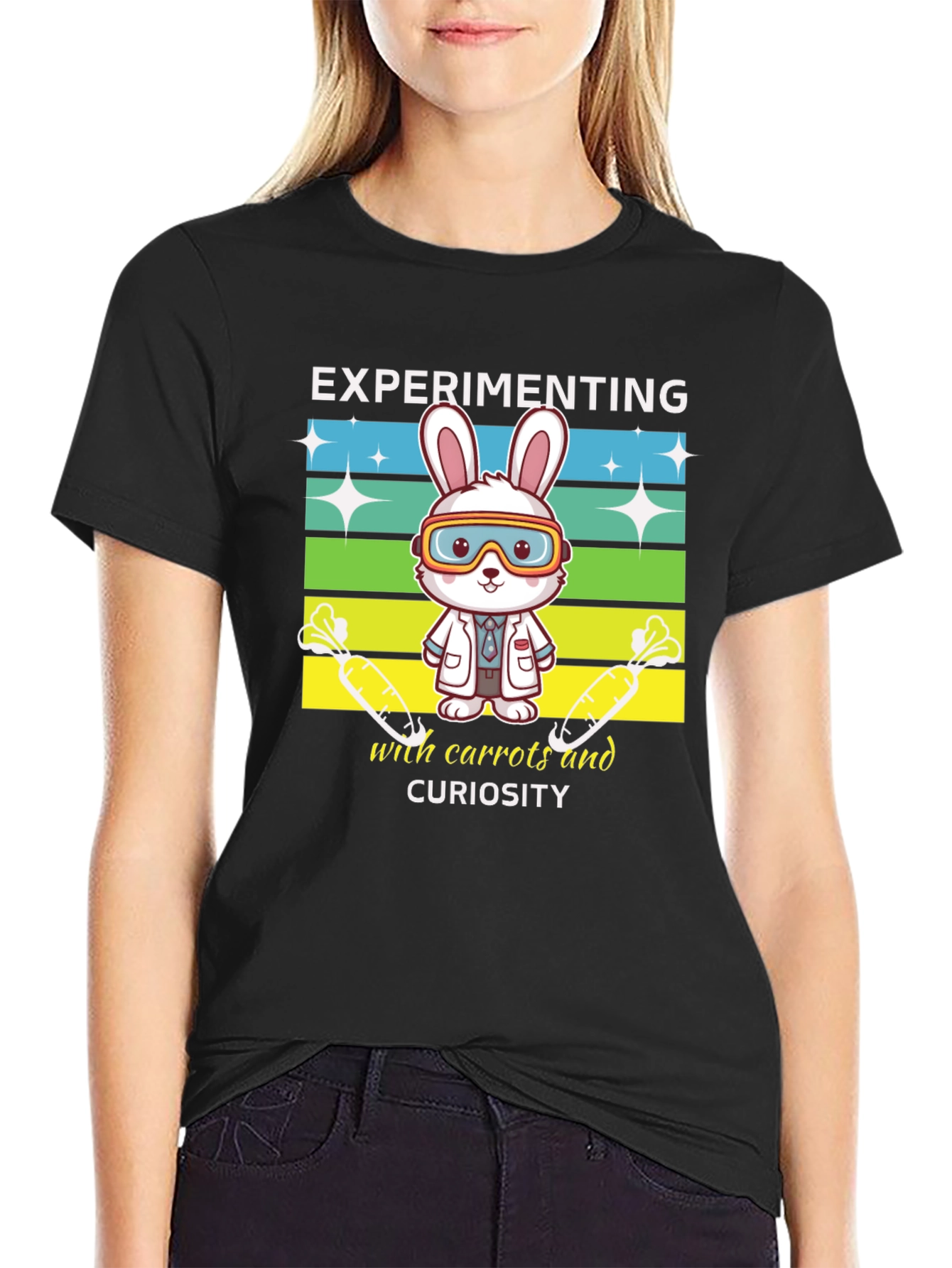 Experimenting Rabbit T-Shirt - Science & Curiosity