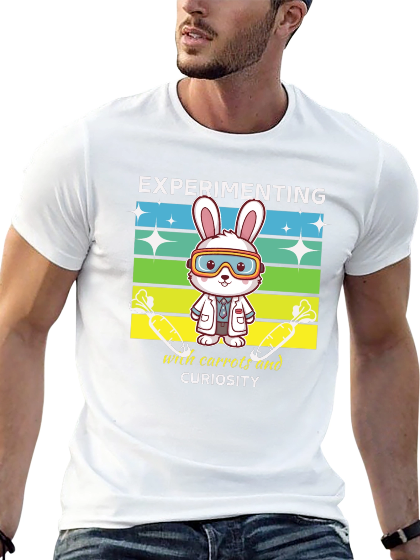 Experimenting Rabbit T-Shirt - Science & Curiosity